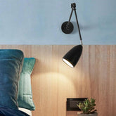 Nickel Wall Light for Bedroom - Clowas